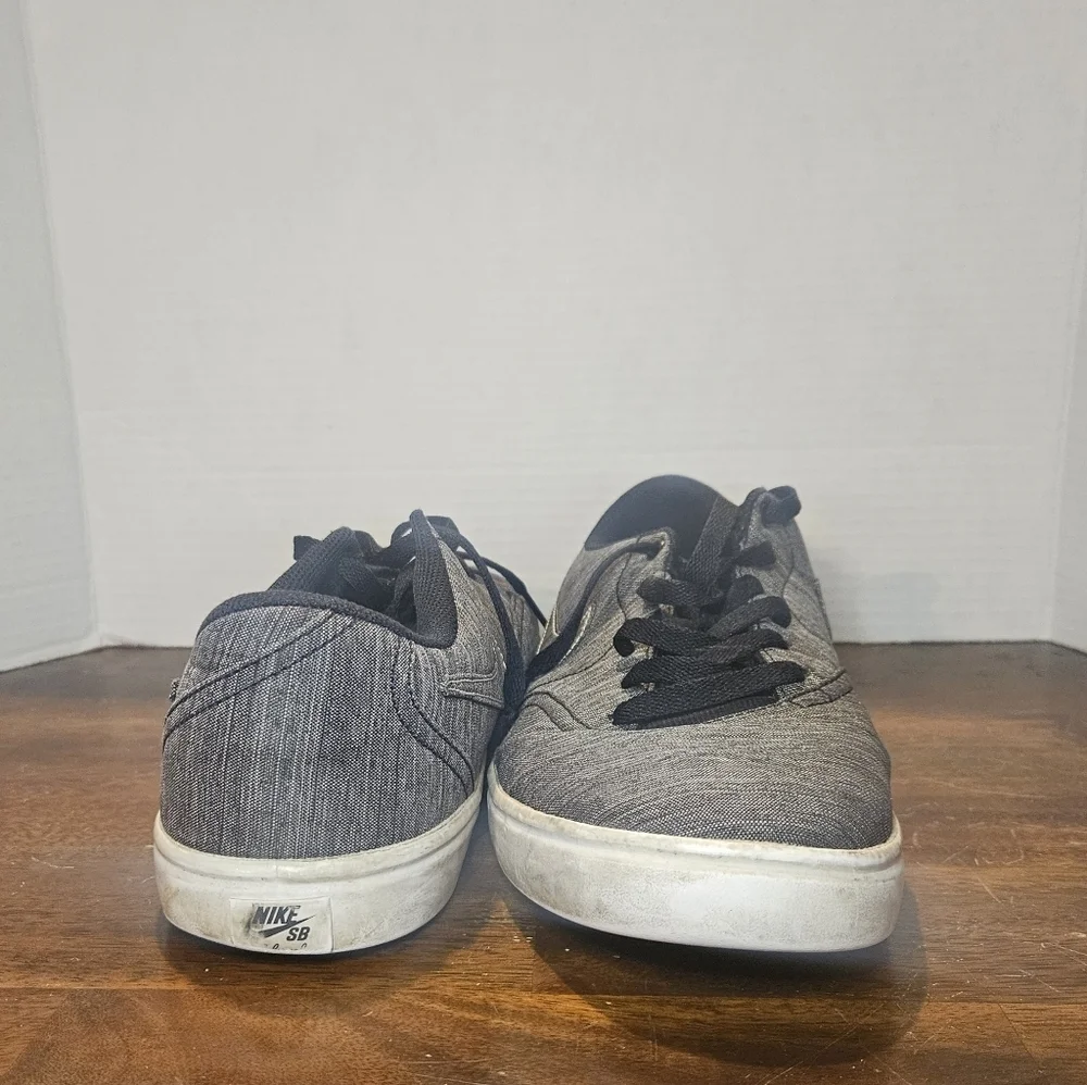 Size 12 - Nike SB Check Solarsoft Canvas Black White